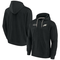 Philadelphia Eagles Unisex Elements Super Soft Fleece Pullover Hoodie - Black Hoodies
