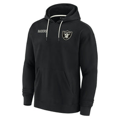 Las Vegas Raiders Unisex Elements Super Soft Fleece Pullover Hoodie - Black Hoodies