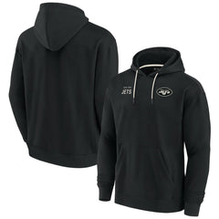 New York Jets Unisex Elements Super Soft Fleece Pullover Hoodie - Black Hoodies
