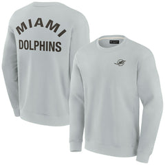 Miami Dolphins Unisex Elements Super Soft Pullover Sweatshirt - Gray Pullover