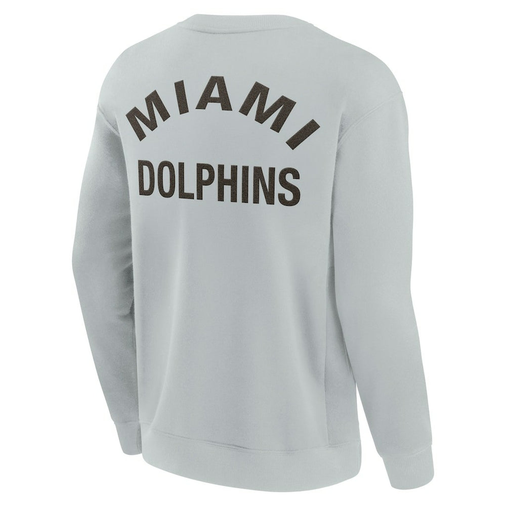 Miami Dolphins Unisex Elements Super Soft Pullover Sweatshirt - Gray Pullover