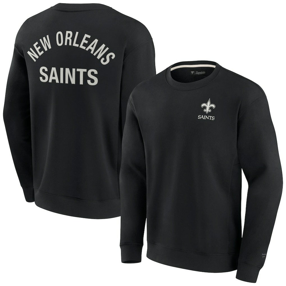 New Orleans Saints Unisex Elements Super Soft Pullover Sweatshirt - Black Pullover