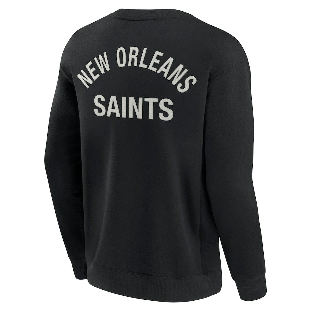 New Orleans Saints Unisex Elements Super Soft Pullover Sweatshirt - Black Pullover