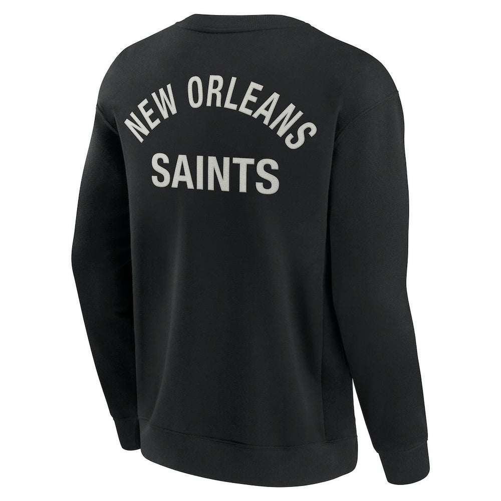 New Orleans Saints Unisex Elements Super Soft Pullover Sweatshirt - Black Pullover