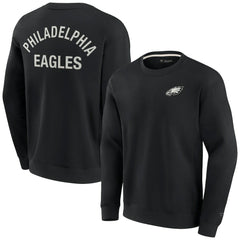 Philadelphia Eagles Unisex Elements Super Soft Pullover Sweatshirt - Black Pullover