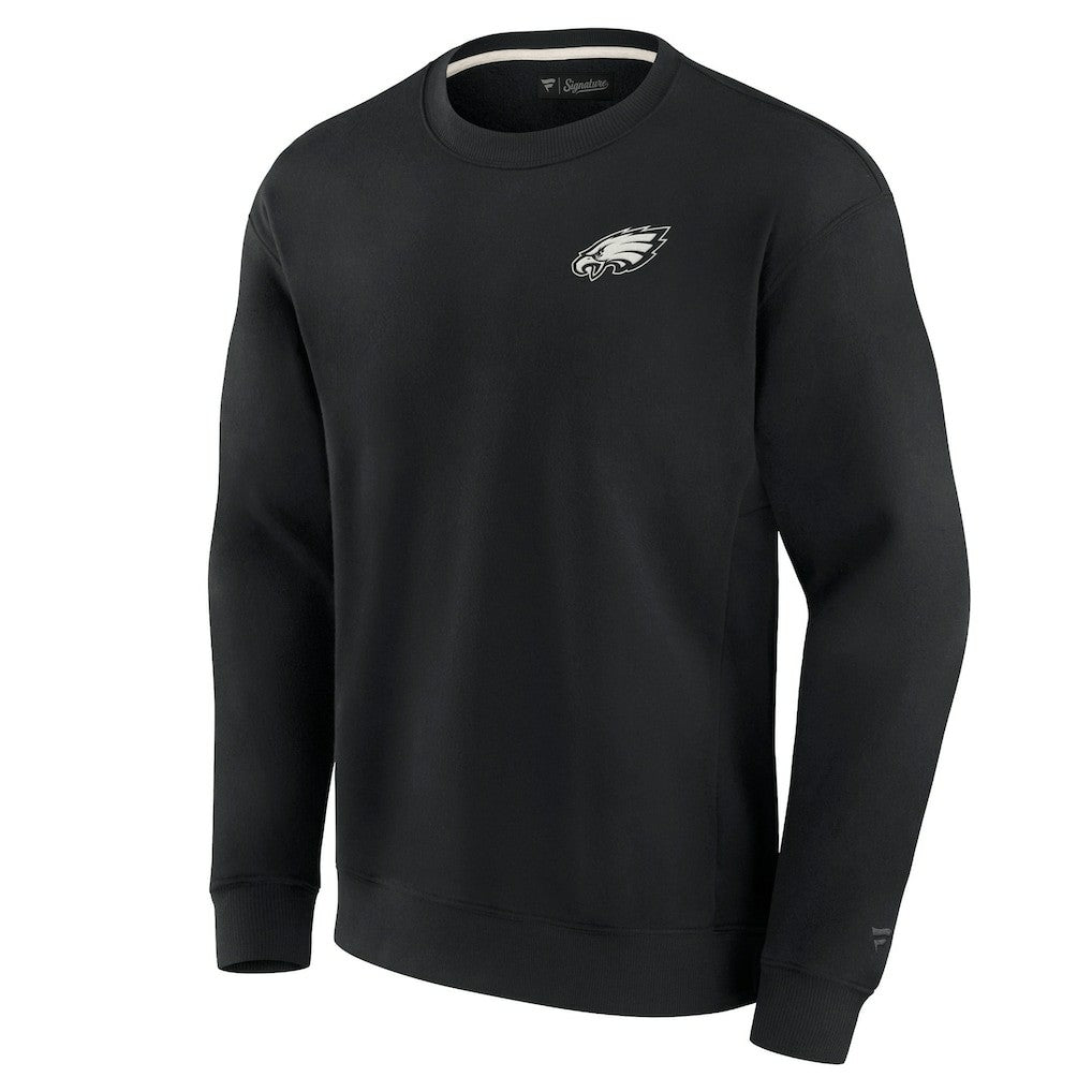 Philadelphia Eagles Unisex Elements Super Soft Pullover Sweatshirt - Black Pullover