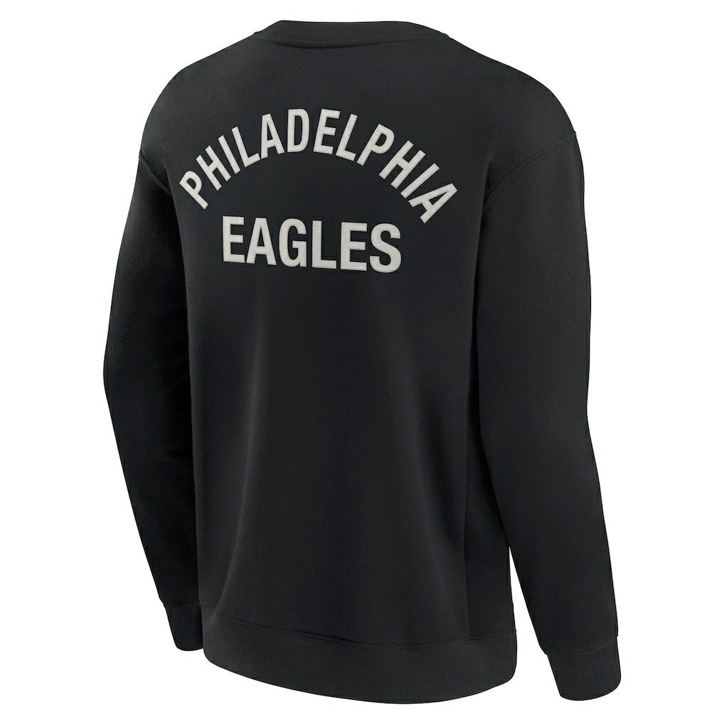 Philadelphia Eagles Unisex Elements Super Soft Pullover Sweatshirt - Black Pullover