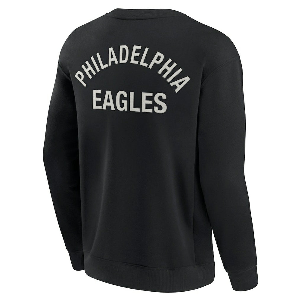 Philadelphia Eagles Unisex Elements Super Soft Pullover Sweatshirt - Black Pullover