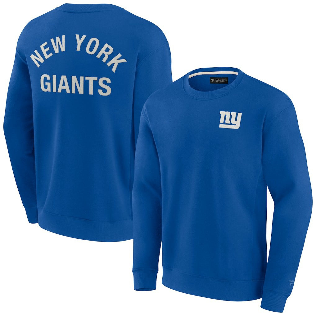 New York Giants Unisex Elements Super Soft Pullover Sweatshirt - Royal Pullover