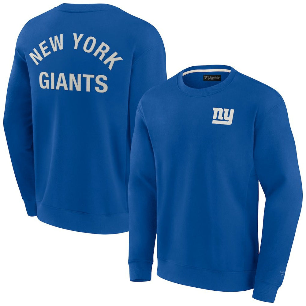 New York Giants Unisex Elements Super Soft Pullover Sweatshirt - Royal Pullover