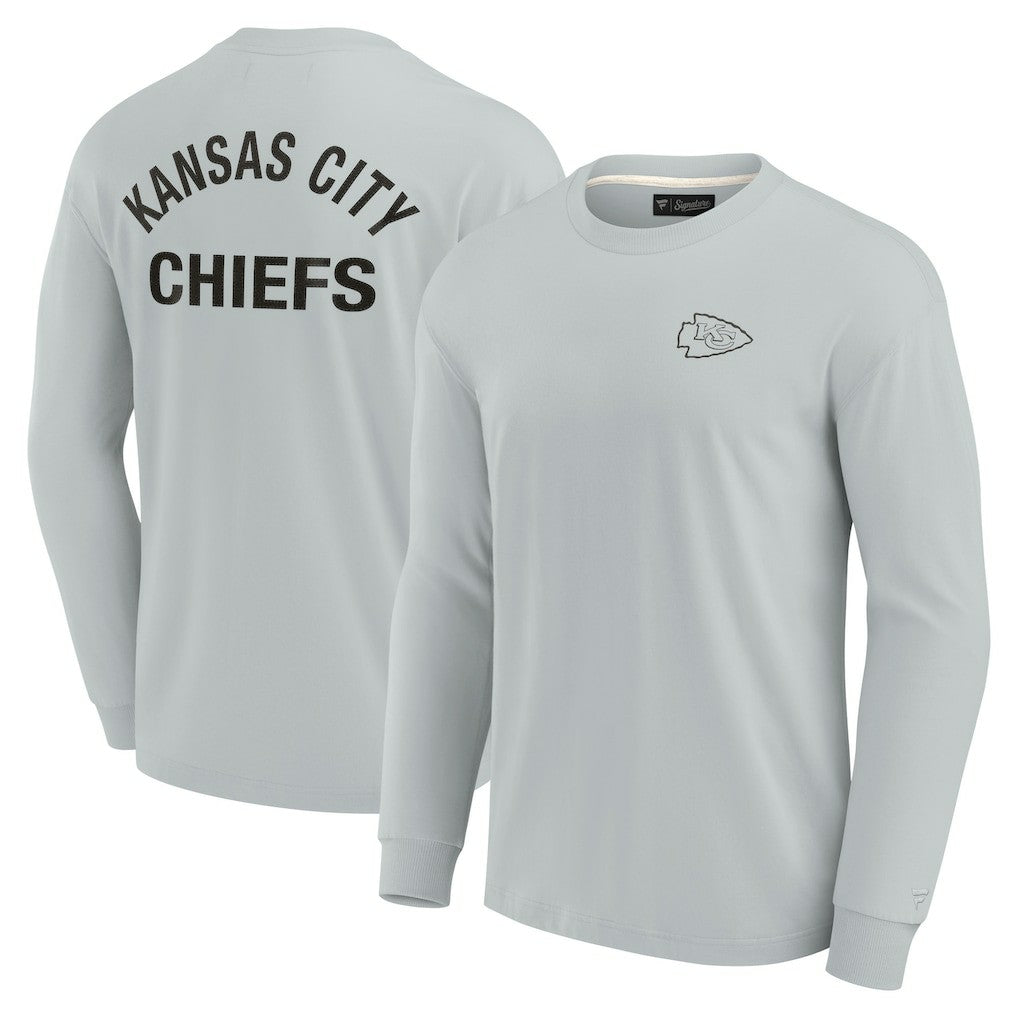 Kansas City Chiefs Unisex Elements Super Soft Long Sleeve T-Shirt - Gray T-shirts