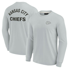 Kansas City Chiefs Unisex Elements Super Soft Long Sleeve T-Shirt - Gray T-shirts