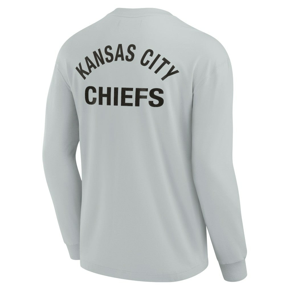 Kansas City Chiefs Unisex Elements Super Soft Long Sleeve T-Shirt - Gray T-shirts
