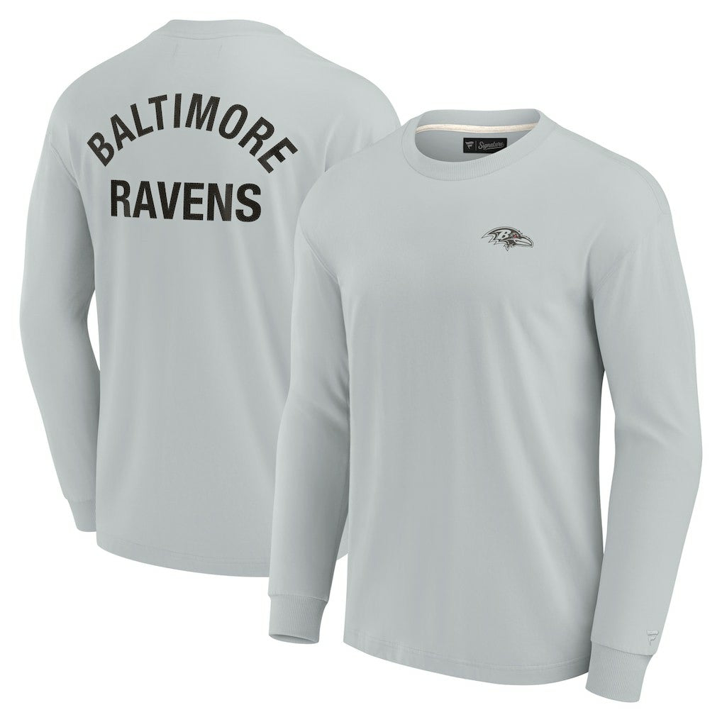 Baltimore Ravens Unisex Elements Super Soft Long Sleeve T-Shirt - Gray T-shirts