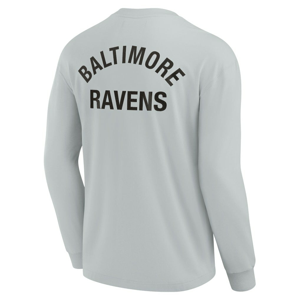 Baltimore Ravens Unisex Elements Super Soft Long Sleeve T-Shirt - Gray T-shirts