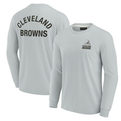 Cleveland Browns Unisex Elements Super Soft Long Sleeve T-Shirt - Gray T-shirts