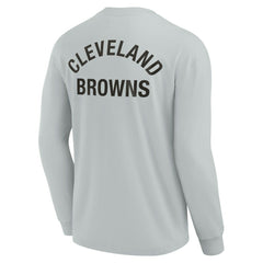 Cleveland Browns Unisex Elements Super Soft Long Sleeve T-Shirt - Gray T-shirts