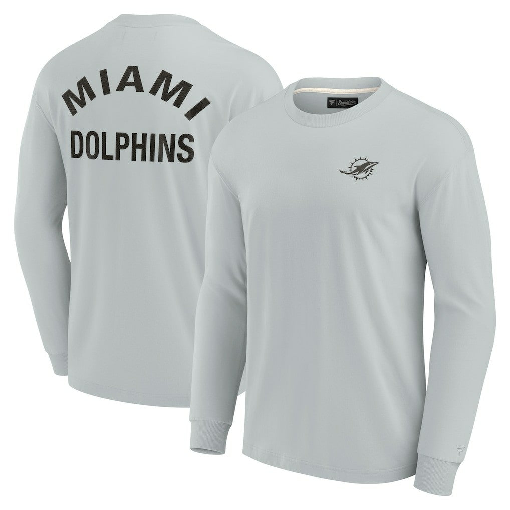 Miami Dolphins Unisex Elements Super Soft Long Sleeve T-Shirt - Gray T-shirts