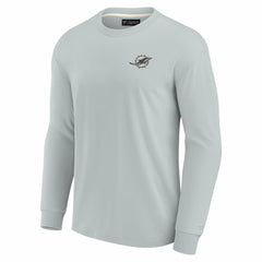 Miami Dolphins Unisex Elements Super Soft Long Sleeve T-Shirt - Gray T-shirts