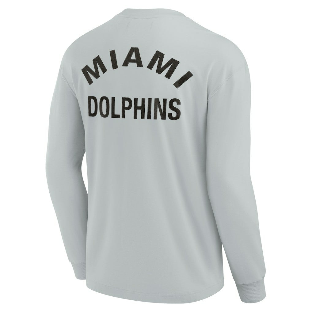 Miami Dolphins Unisex Elements Super Soft Long Sleeve T-Shirt - Gray T-shirts