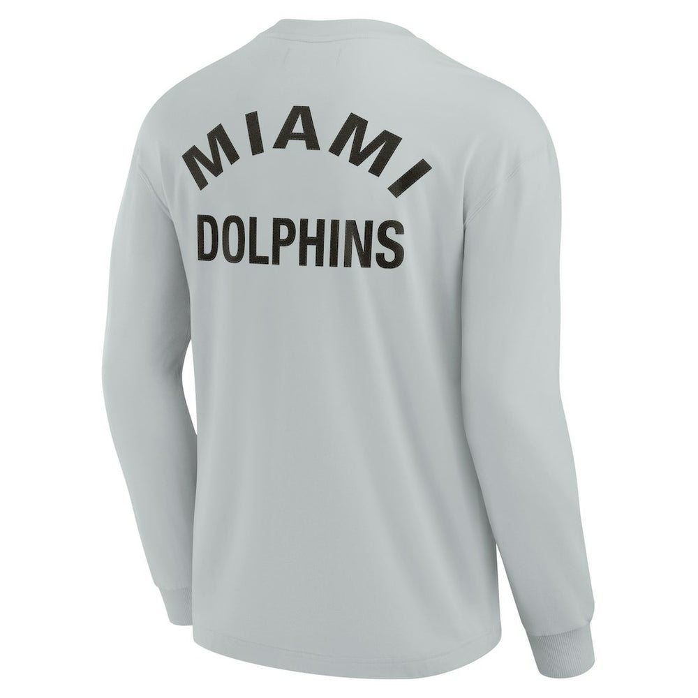 Miami Dolphins Unisex Elements Super Soft Long Sleeve T-Shirt - Gray T-shirts