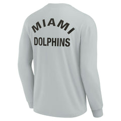 Miami Dolphins Unisex Elements Super Soft Long Sleeve T-Shirt - Gray T-shirts
