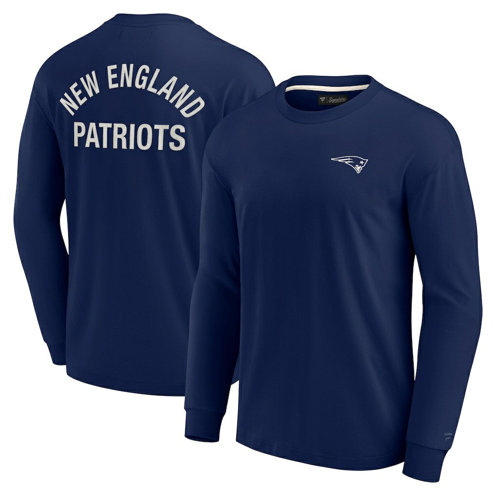 New England Patriots Unisex Elements Super Soft Long Sleeve T-Shirt - Navy T-shirts