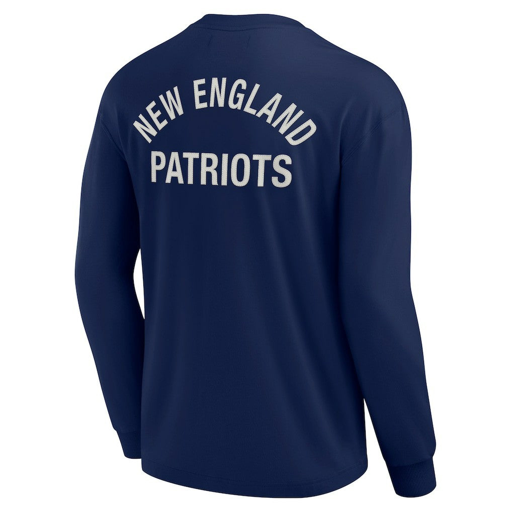 New England Patriots Unisex Elements Super Soft Long Sleeve T-Shirt - Navy T-shirts