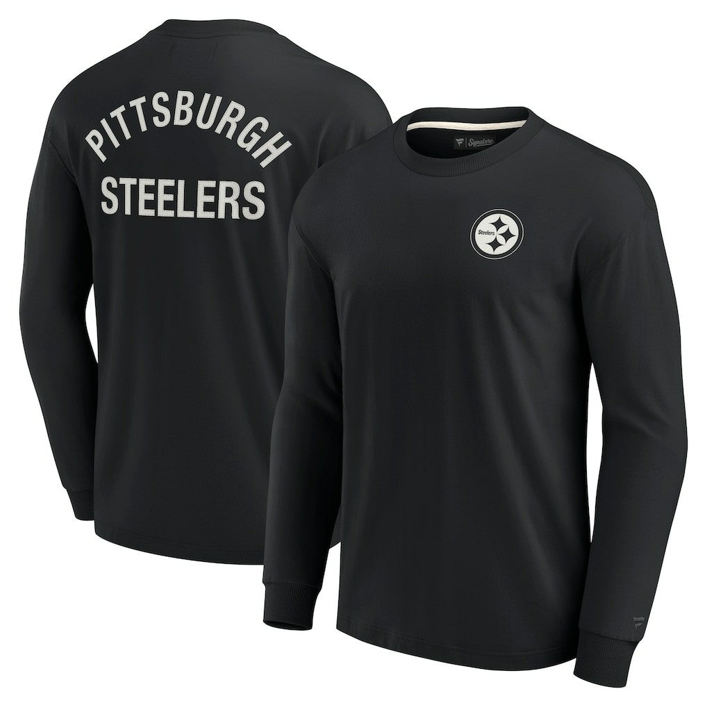 Pittsburgh Steelers Unisex Elements Super Soft Long Sleeve T-Shirt - Black T-shirts