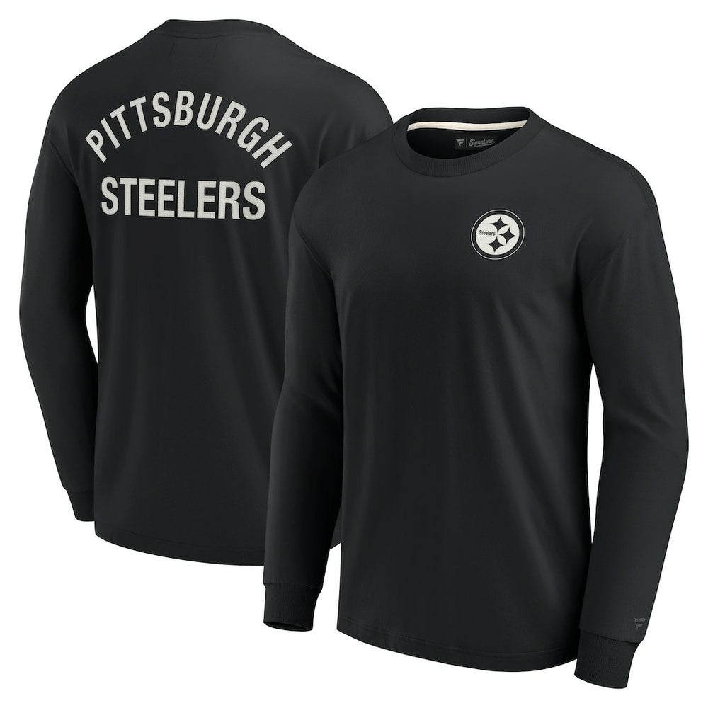 Pittsburgh Steelers Unisex Elements Super Soft Long Sleeve T-Shirt - Black T-shirts
