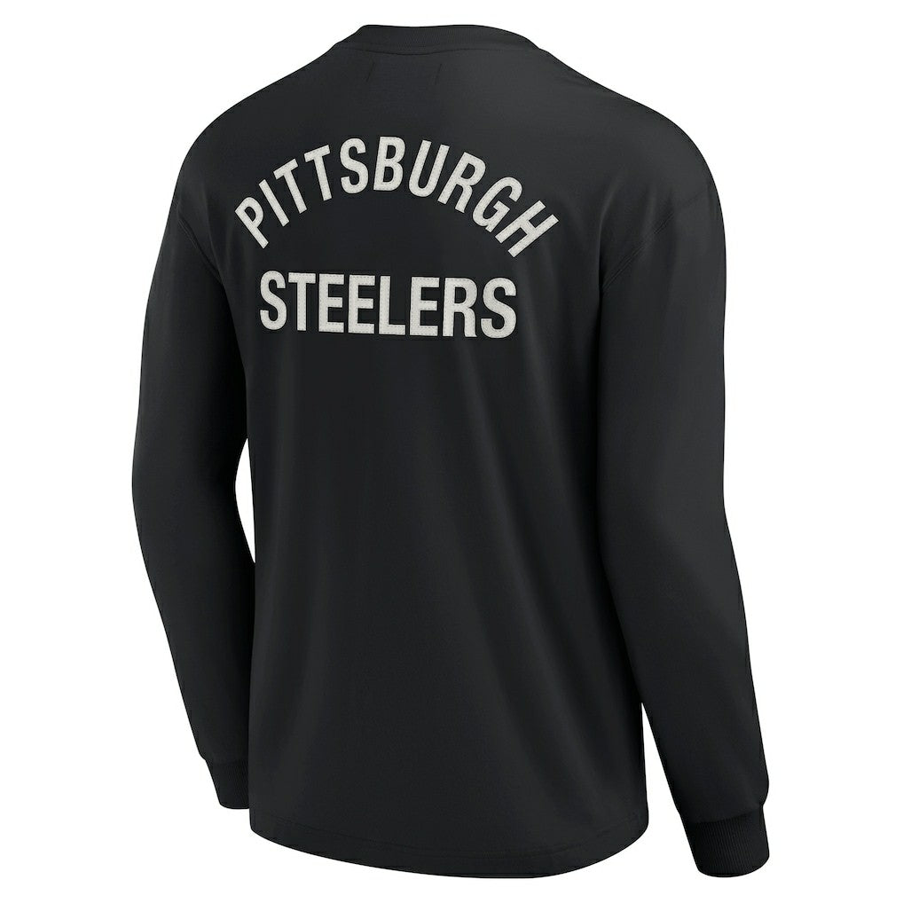 Pittsburgh Steelers Unisex Elements Super Soft Long Sleeve T-Shirt - Black T-shirts