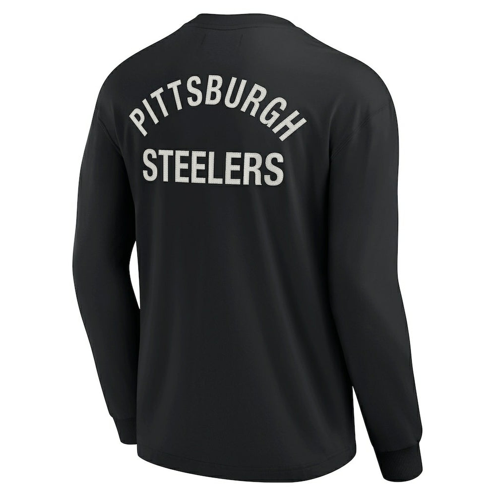 Pittsburgh Steelers Unisex Elements Super Soft Long Sleeve T-Shirt - Black T-shirts