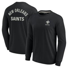 New Orleans Saints Unisex Elements Super Soft Long Sleeve T-Shirt - Black T-shirts