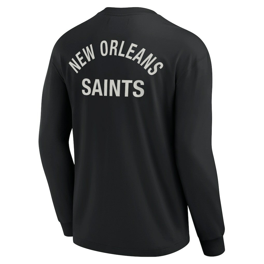 New Orleans Saints Unisex Elements Super Soft Long Sleeve T-Shirt - Black T-shirts