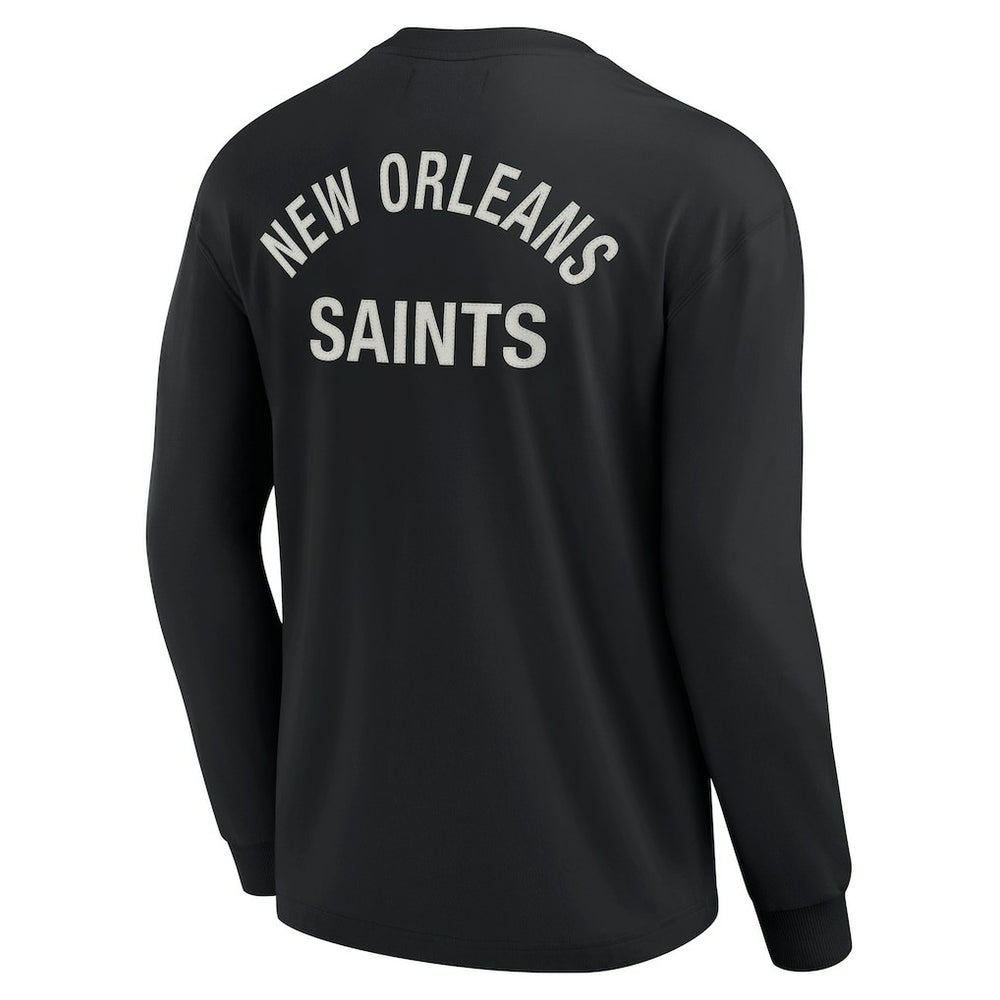 New Orleans Saints Unisex Elements Super Soft Long Sleeve T-Shirt - Black T-shirts