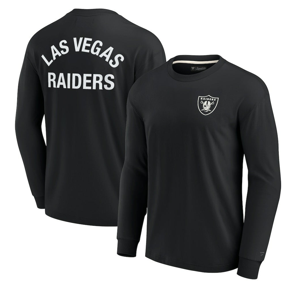Las Vegas Raiders Unisex Elements Super Soft Long Sleeve T-Shirt - Black T-shirts