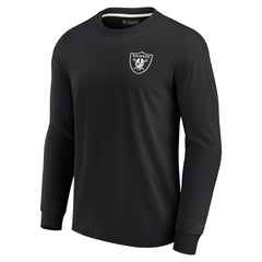 Las Vegas Raiders Unisex Elements Super Soft Long Sleeve T-Shirt - Black T-shirts