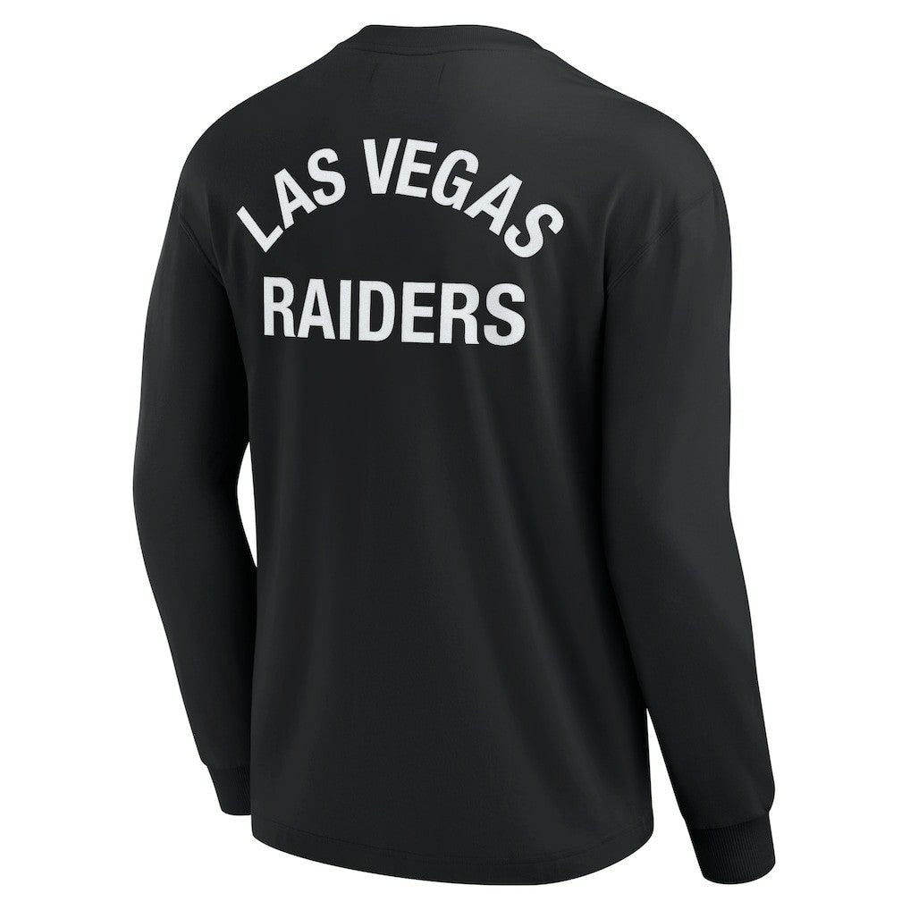 Las Vegas Raiders Unisex Elements Super Soft Long Sleeve T-Shirt - Black T-shirts