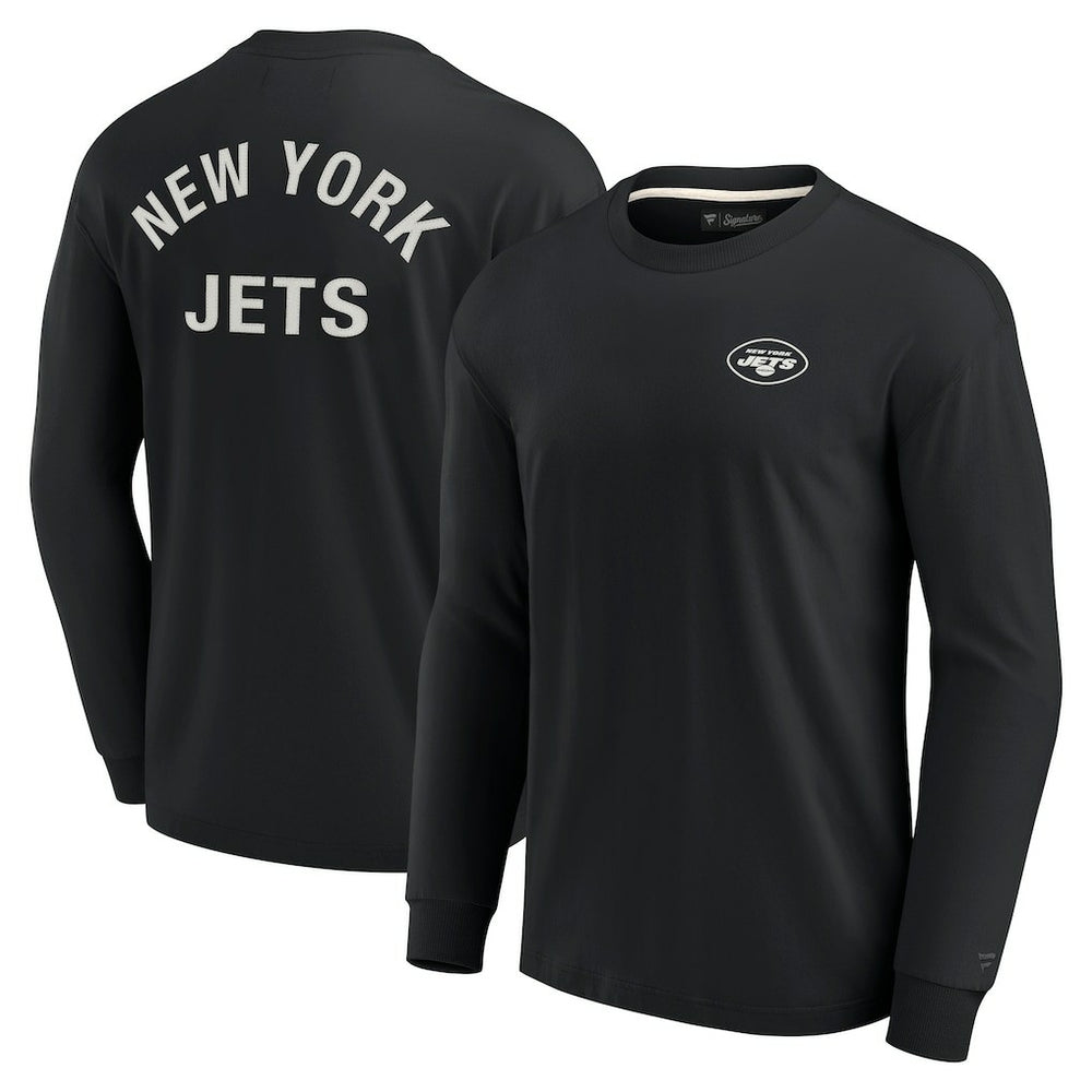 New York Jets Unisex Elements Super Soft Long Sleeve T-Shirt - Black T-shirts