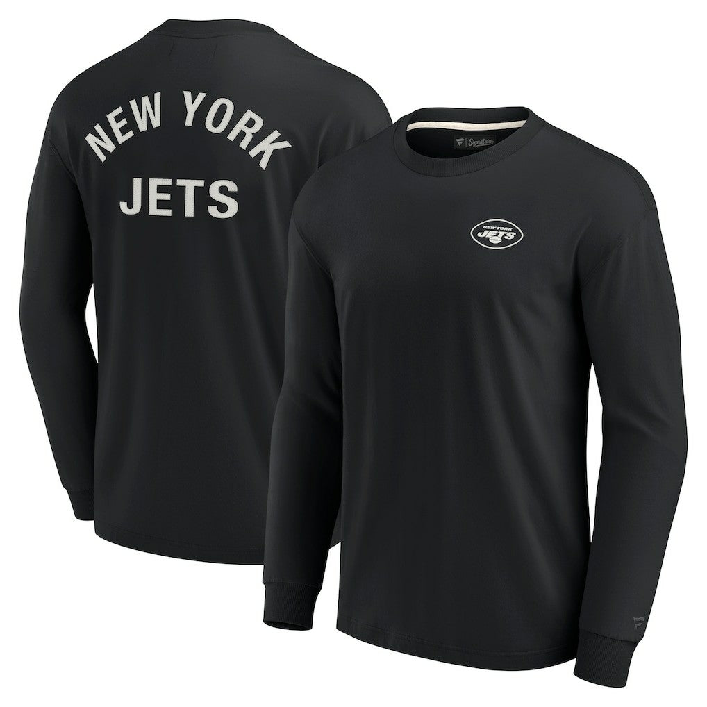New York Jets Unisex Elements Super Soft Long Sleeve T-Shirt - Black T-shirts