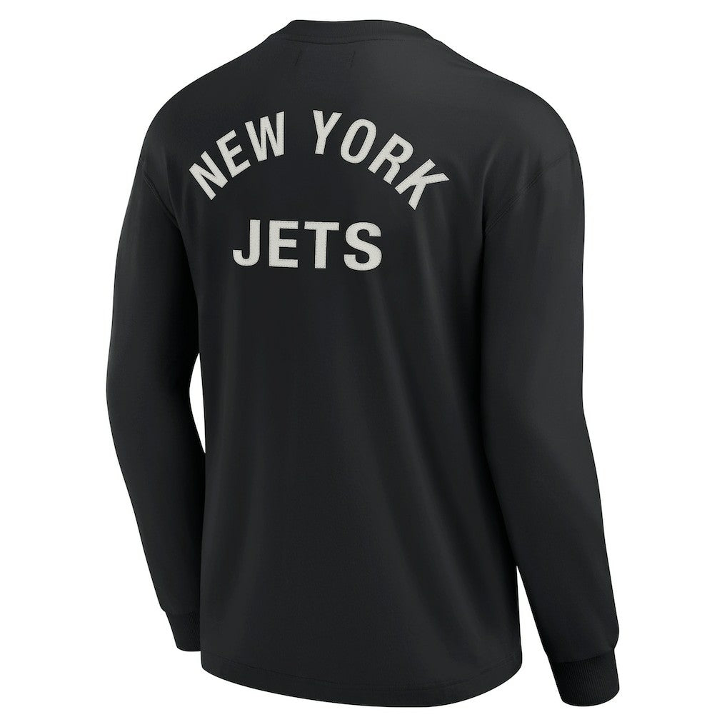New York Jets Unisex Elements Super Soft Long Sleeve T-Shirt - Black T-shirts