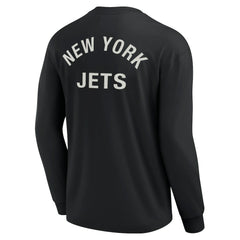 New York Jets Unisex Elements Super Soft Long Sleeve T-Shirt - Black T-shirts