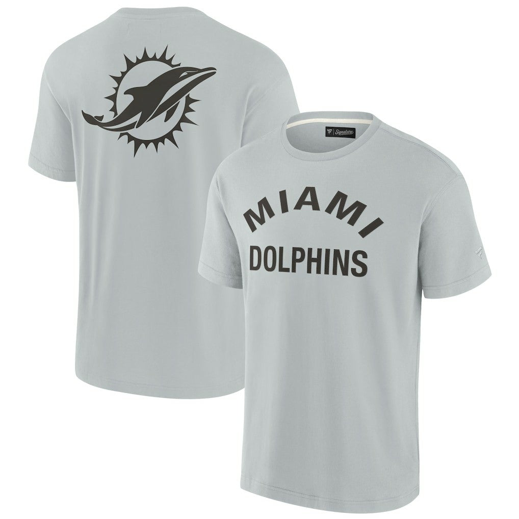 Miami Dolphins Unisex Elements Super Soft Short Sleeve T-Shirt - Gray T-shirts