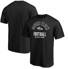 Baltimore Ravens Nickname Arc T-Shirt - Black T-shirts