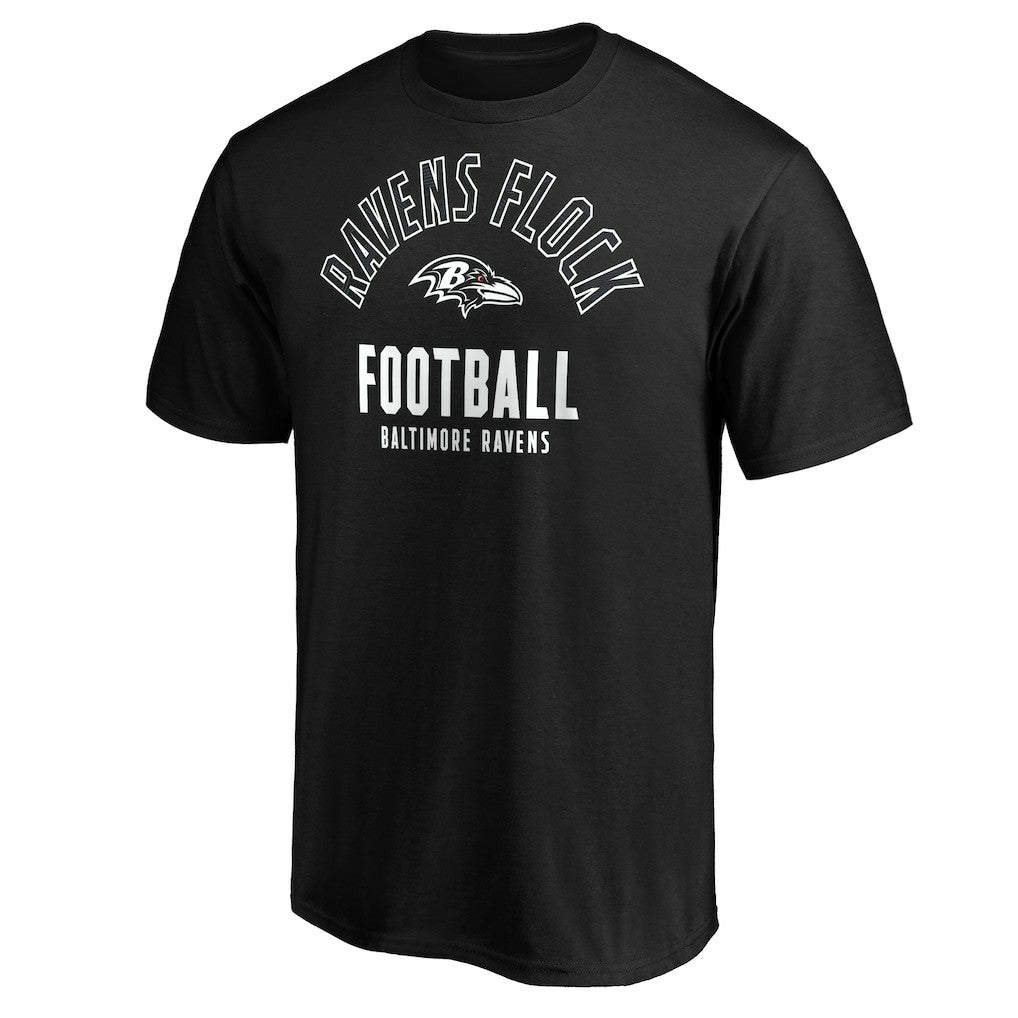 Baltimore Ravens Nickname Arc T-Shirt - Black T-shirts