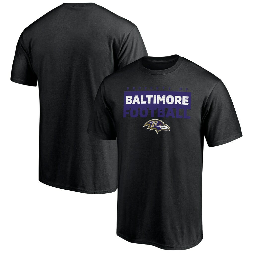 Baltimore Ravens Gain Ground T-Shirt - Black T-shirts
