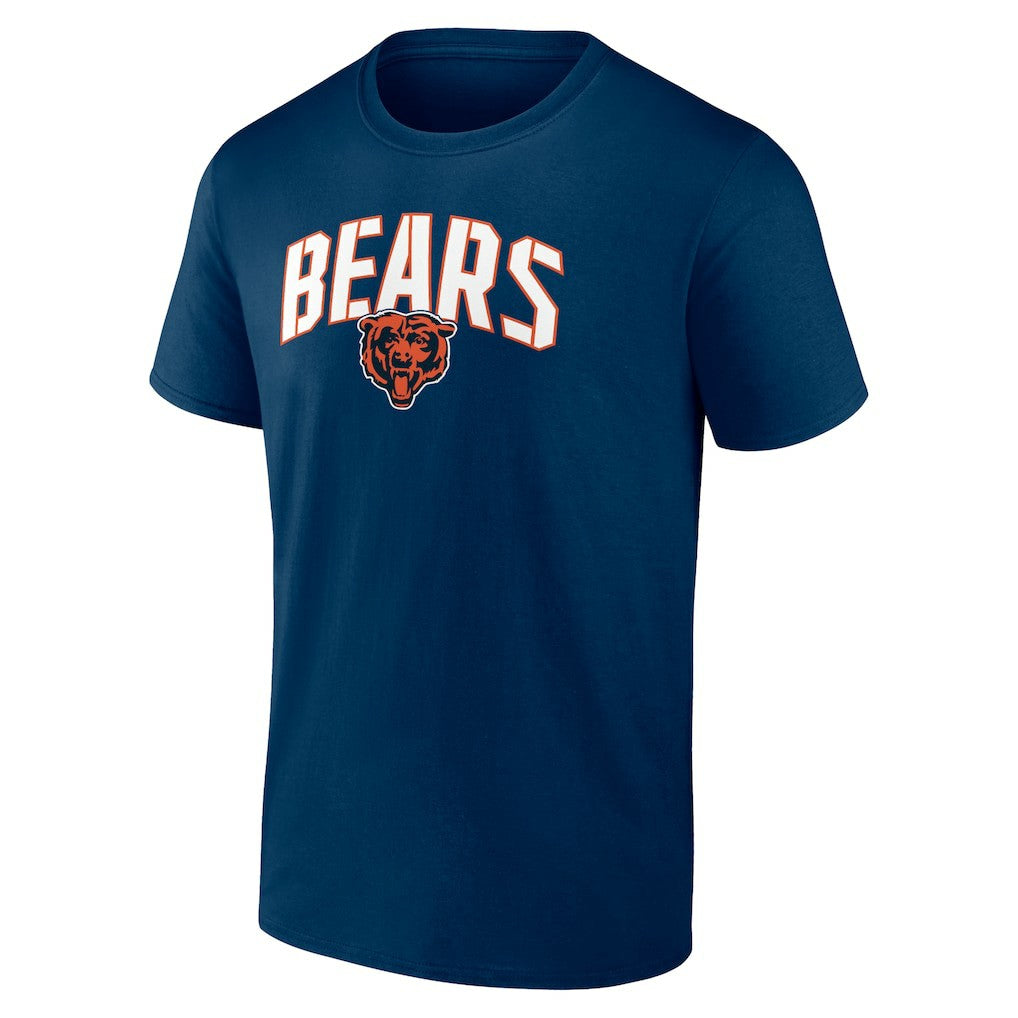 Chicago Bears Arched Kicker Stencil T-Shirt - Navy T-shirts