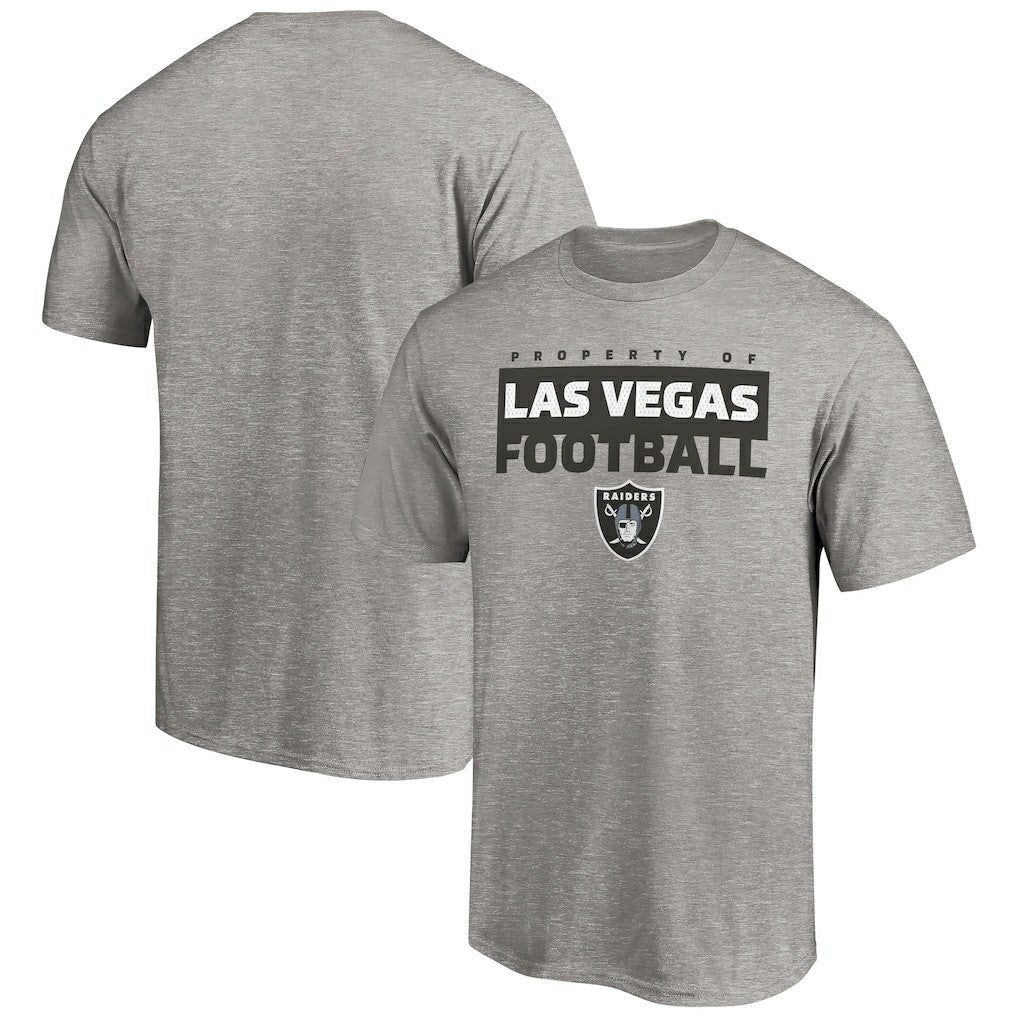 Las Vegas Raiders Gain Ground T-Shirt - Heather Gray T-shirts
