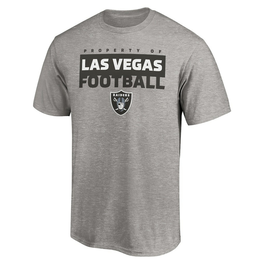 Las Vegas Raiders Gain Ground T-Shirt - Heather Gray T-shirts