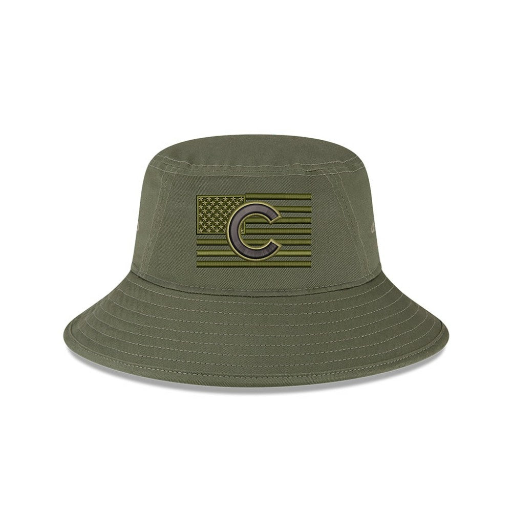 Chicago Cubs New Era 2023 Armed Forces Day Bucket Hat - Green Hats